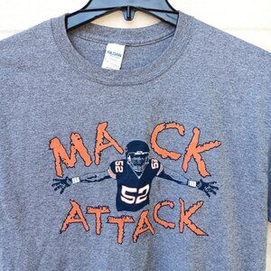 Khalil Mack Chicago Bears Mack Attack‎  Short Sleeve T-Shirt Large Gray Blue